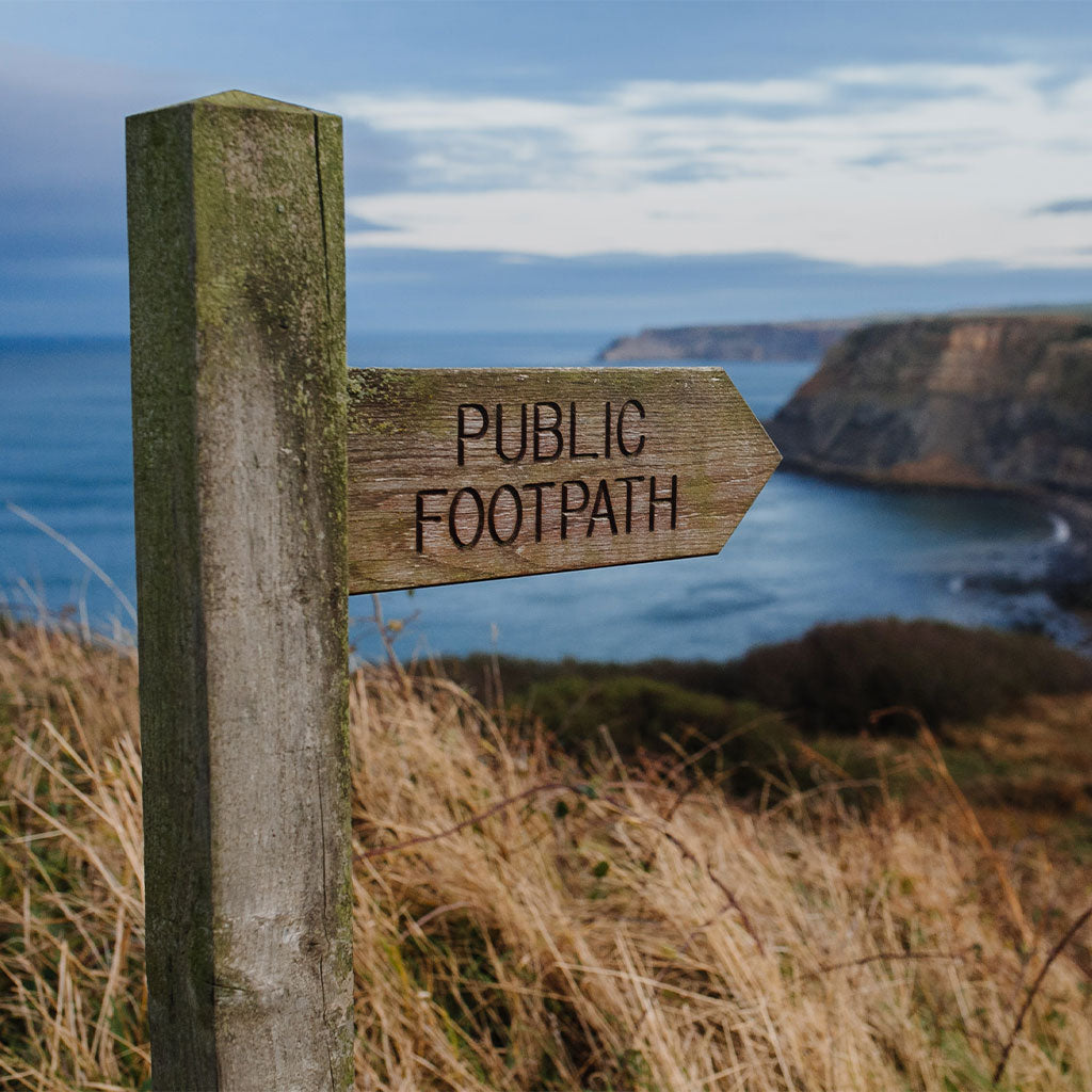Public footpath sign