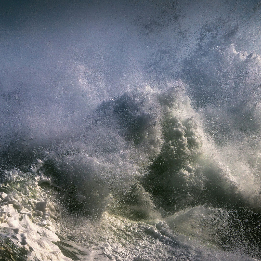 crashing stormy waves