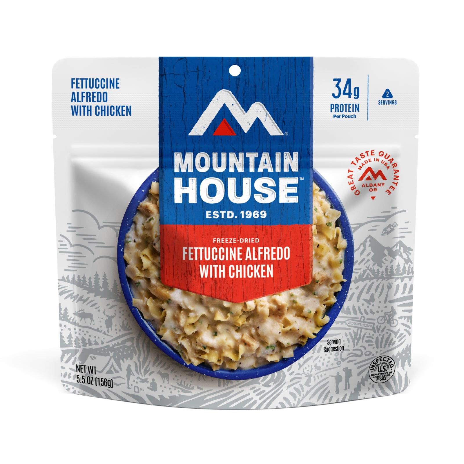 55178 Fettuccine Alfredo with Chicken Adventure Meal Pouch