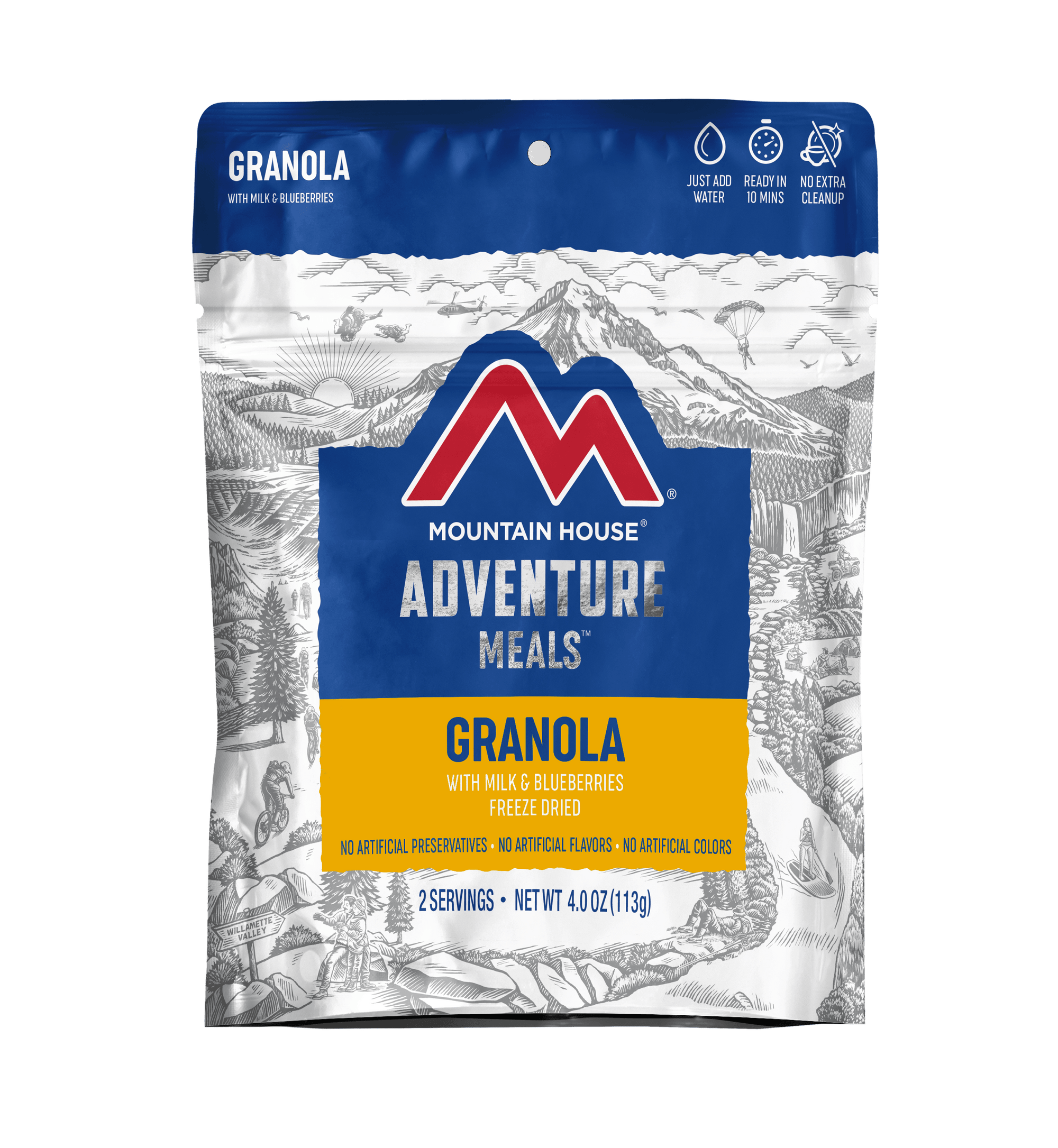 Granola with Milk and Blueberries - Pouch