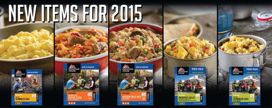 new freeze dried meals added to the Mountain House menu