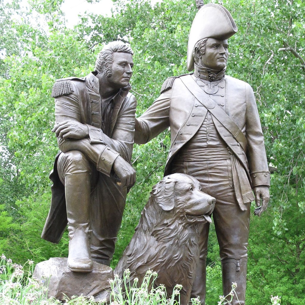 Lewis & Clark statue in St. Charles, Missouri.