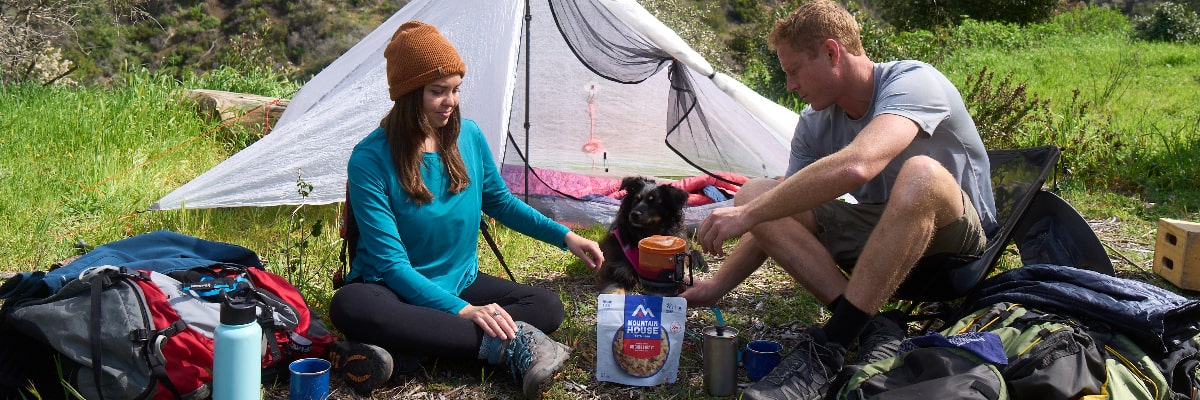 Campers eating Mountain House.