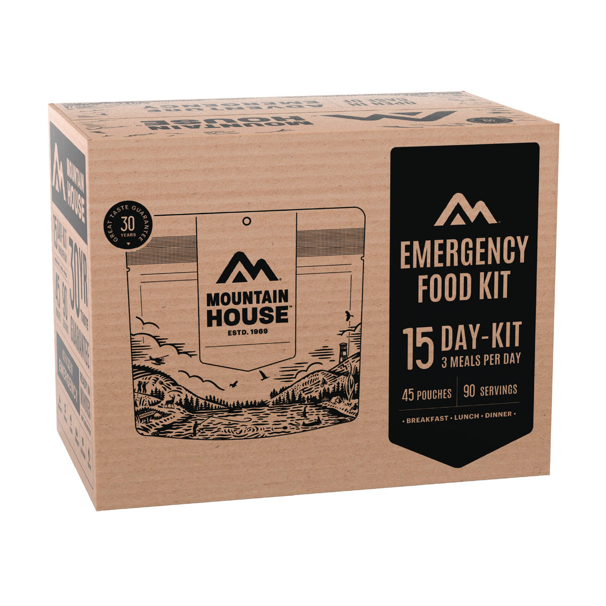 Front of the Mountain House 15-Day Emergency Food Supply Kit