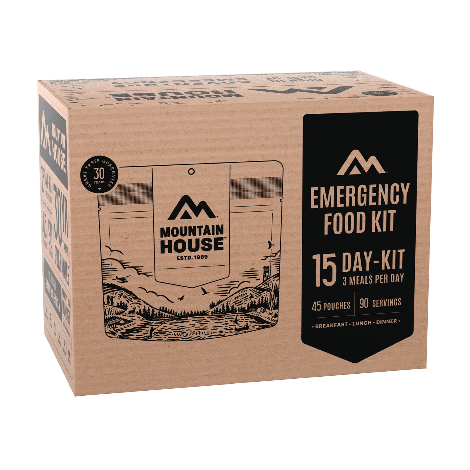 Front of the Mountain House 15-Day Emergency Food Supply Kit