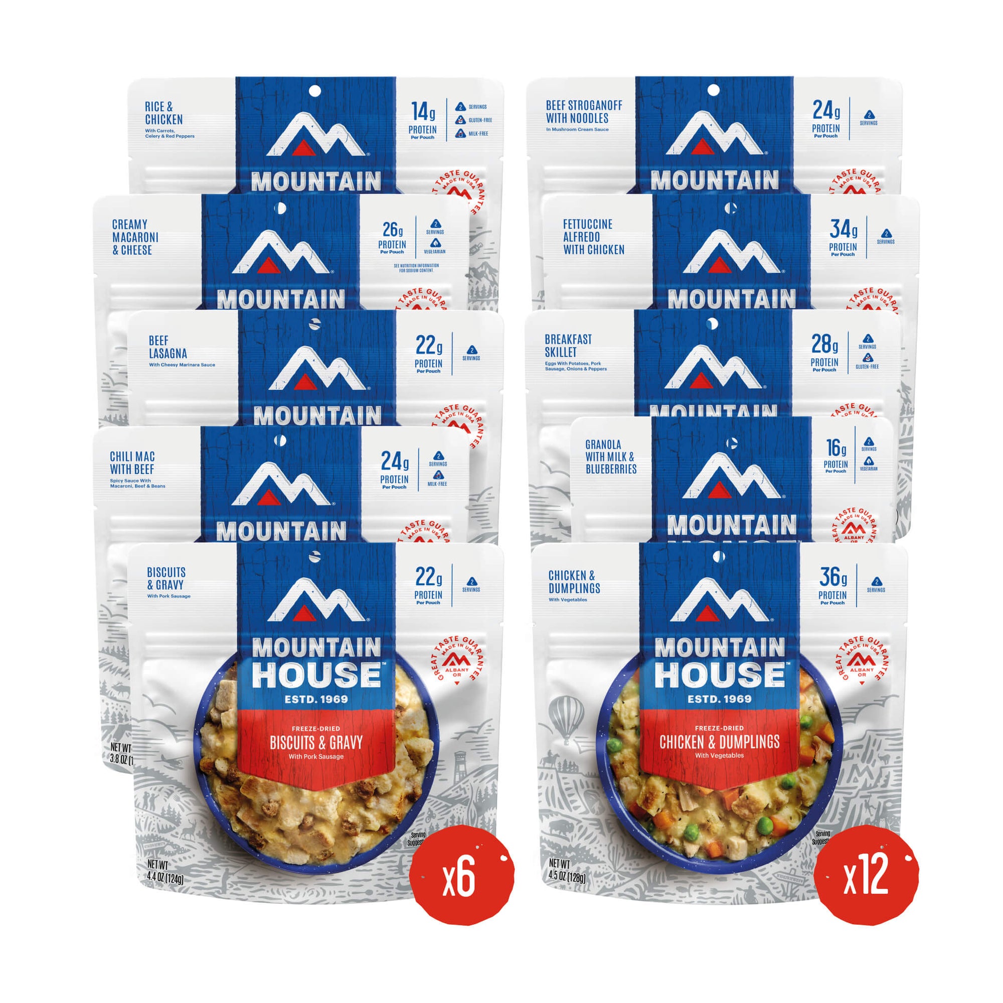 Mountain House 30-Day Emergency Food Supply Kit with 90 total pouches.