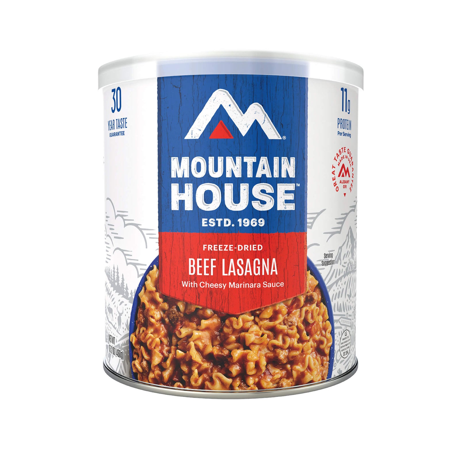 Mountain House Beef Lasagna front of #10 Can