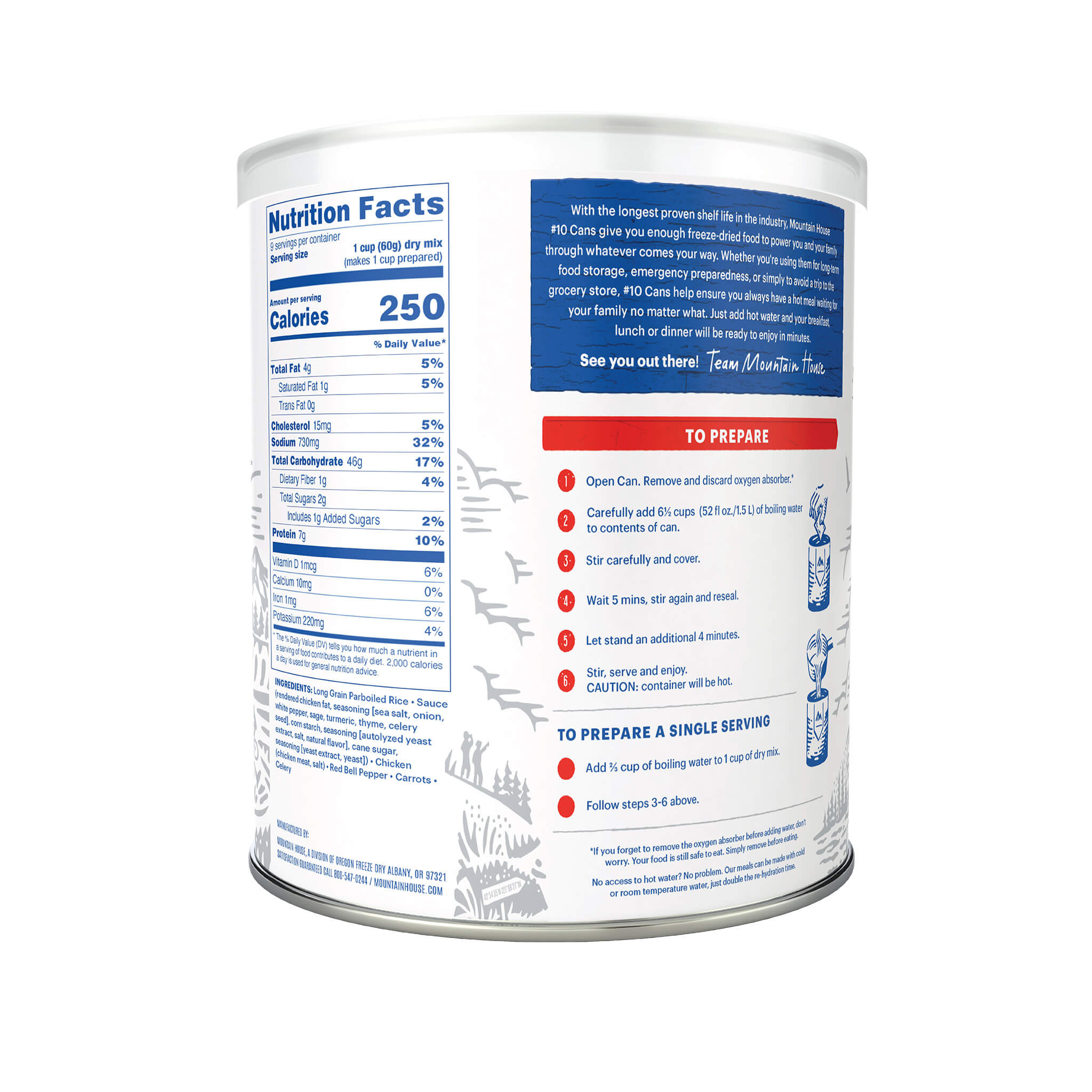 Freeze-Dried Rice & Chicken #10 Can - Mountain House