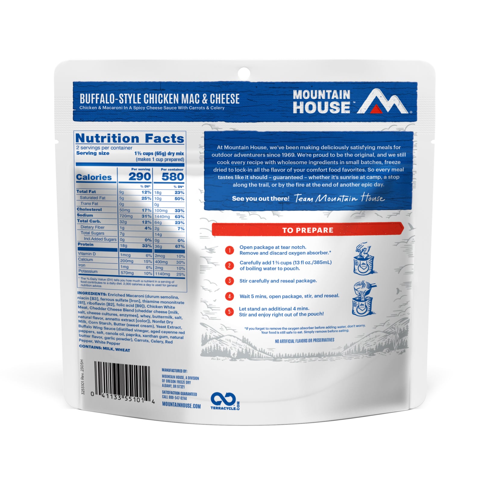 55101 Buffalo Style Chicken Mac & Cheese Back