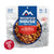 Mountain House Chili Mac with Beef package on a white background with a red circle that says purchase supports American Red Cross