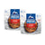 Front view of two Mountain House Beef Lasagna pouches.