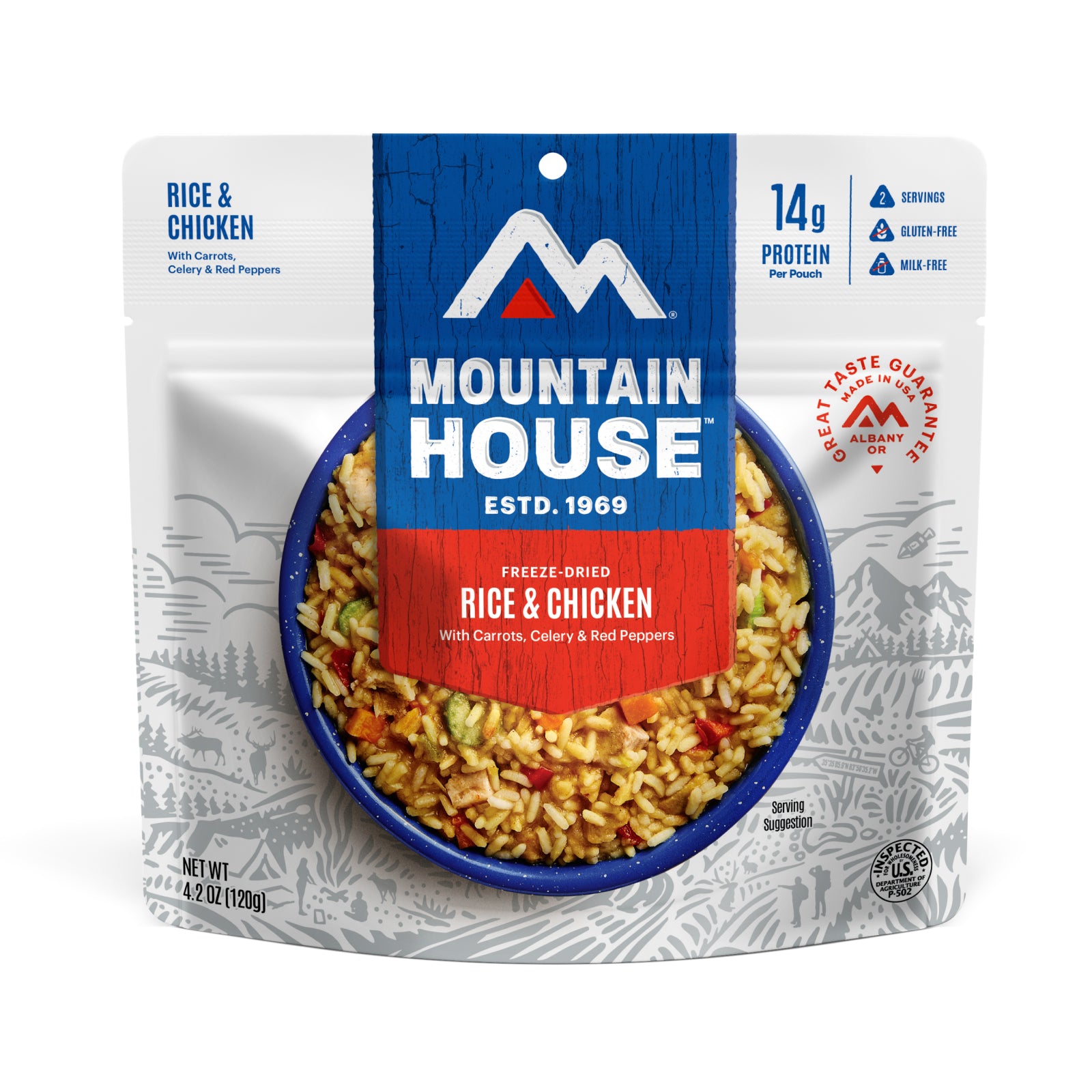 Freeze Dried Rice & Chicken - Pouch | Mountain House