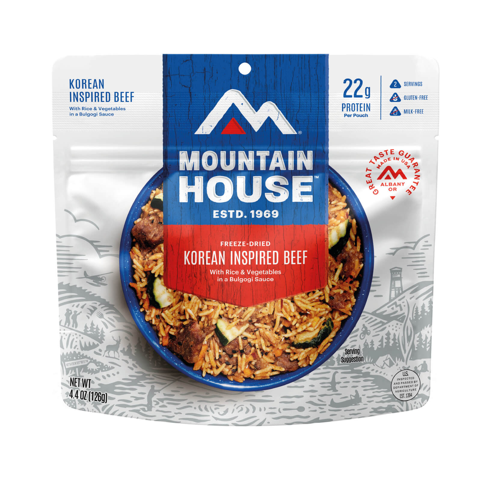 Front of Mountain House Korean Inspired Beef pouch