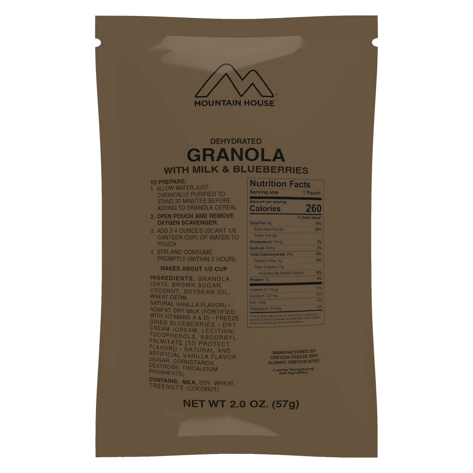 Granola with Milk & Blueberries - Military