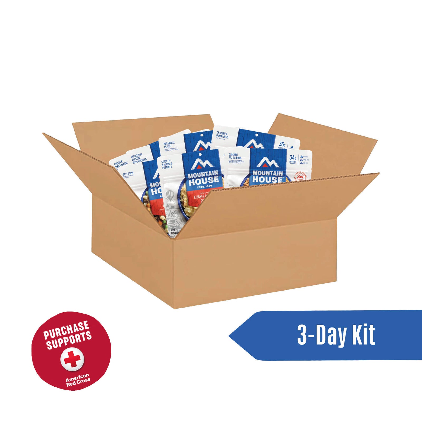 BYOK 3-Day Kit box with red badge that reads, "Purchase supports American Red Cross".