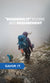 Hikers on a misty mountain trail with text: “Roughing it is a choice, not a requirement—savor it."