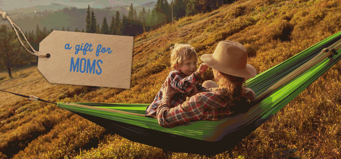 Animation showing various ways to gift Mountain House such as for moms, dads, grads, or just for adventure.