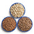 Front view of six #10 Cans of Mountain House protein